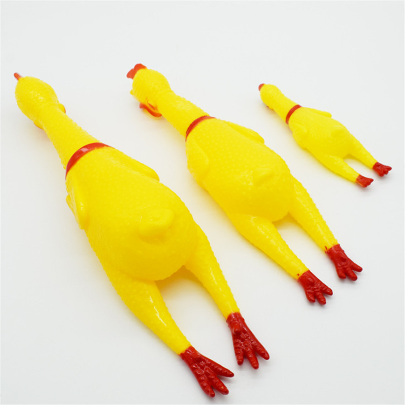 Poulet hurlant personnalisé TPR résistant aux morsures Jouet pour chien poulet en caoutchouc grinçant pour animaux de compagnie