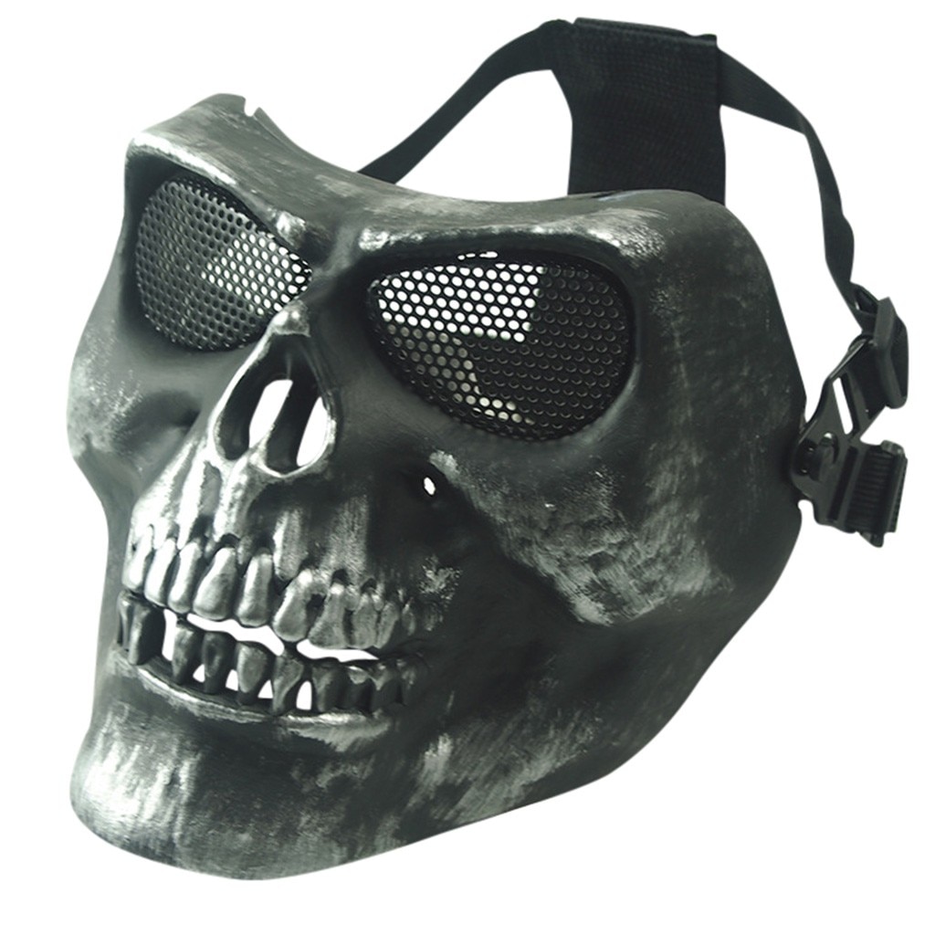 Skull Mask Cool Skull Multi Intball Face Mask Ski Bike Motorcycle Outdoor Sports Wear Solid Color Skull Mask Mascarillas #30: D
