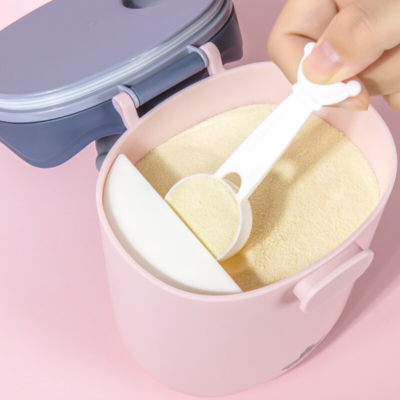 Caja portátil de leche en polvo para bebé, dispensador de fórmula libre de BPA, contenedor de almacenamiento de alimentos, tazas de aperitivos, caja portátil de almacenamiento de cereales para bebé