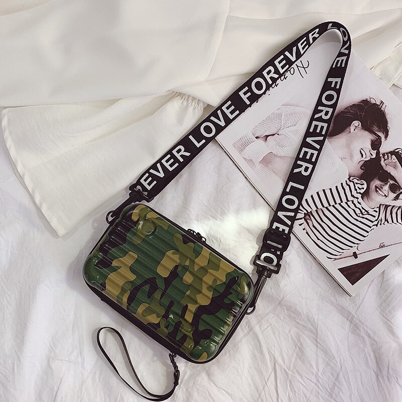 Beliebte Taschen Für Frauen Neue Tiktok Welle Koreanische Version Umhängetasche Trolley Fall Schulter Tasche Pu Leder Handtaschen: Camouflage