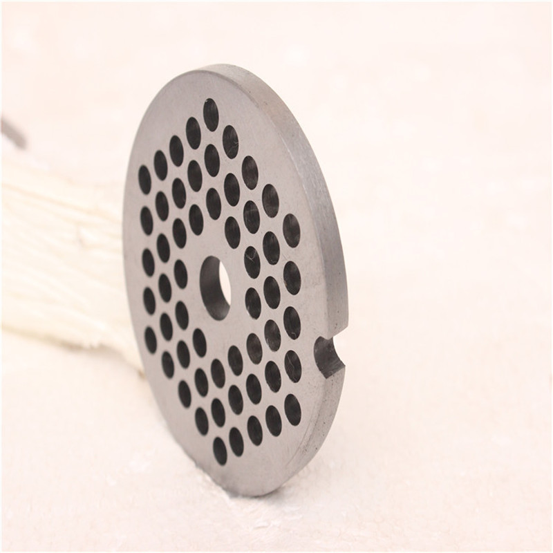 304 Stainless Steel Meat Grinder Blade Mincer Plate Disc Replacement Part for 8# Type Manual Meat Grinder Mincer Knife Accessory: Brown