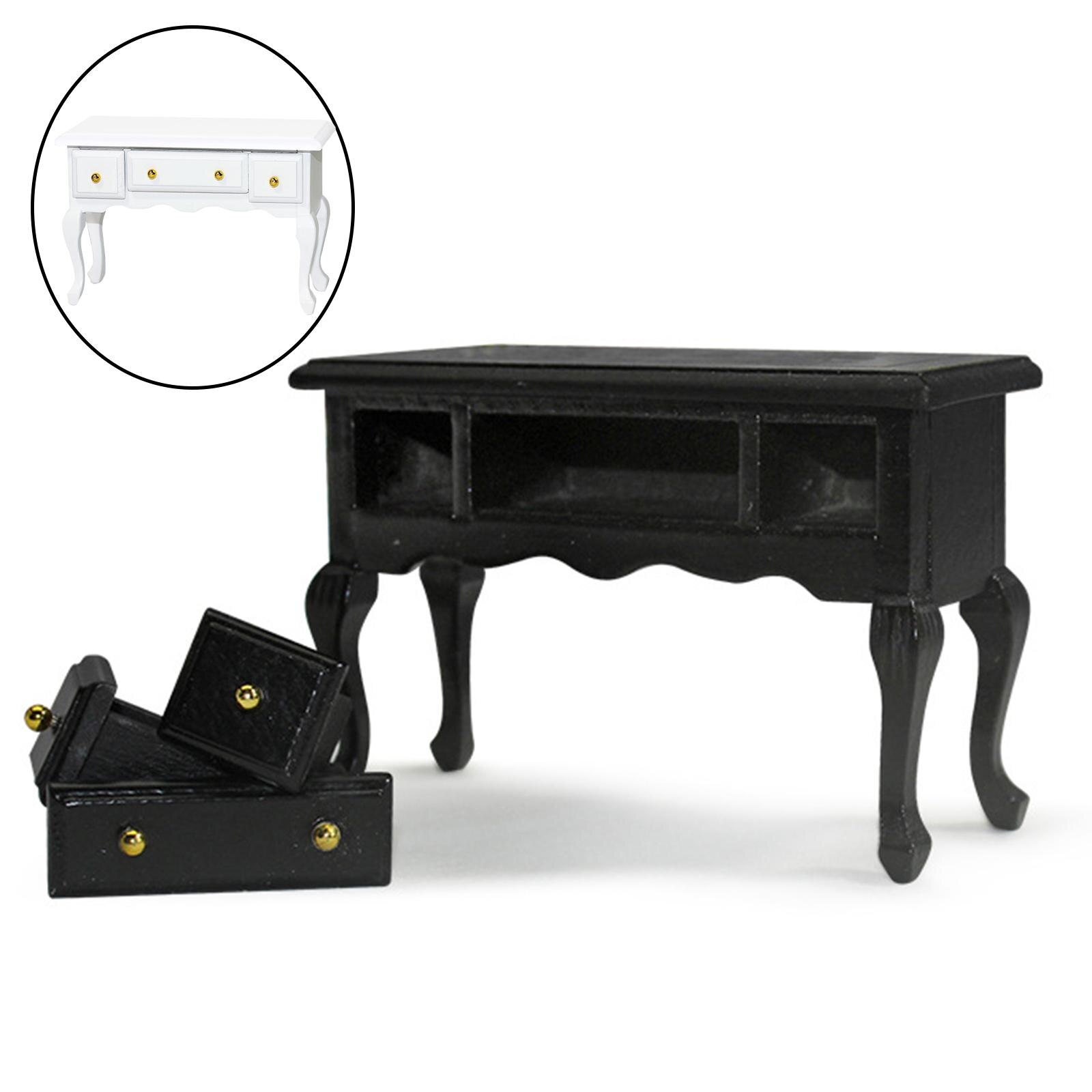 1/12 Poppenhuis Miniatuur Studie Bureau Tafel Meubels Model Decoratie Speelgoed