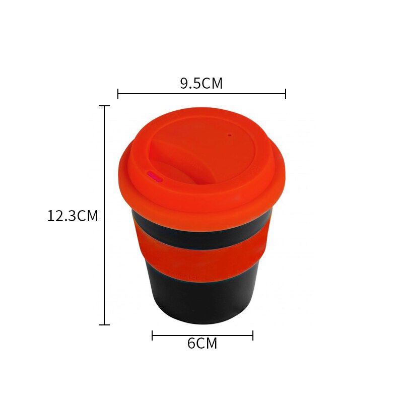 1PC 400ml Reusable Heat Insulated Travel Mugs Tea Coffee Travel Mug Cup with Silicone Lid mug