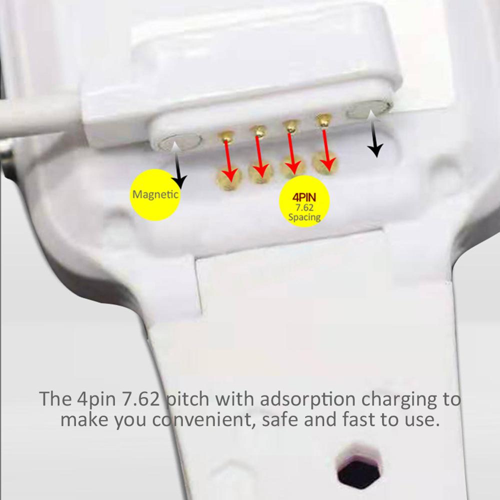 Universal Smart Watch Charging Cable Zinc Alloy Adsorption Charging Data Cable for 4pin 7.62 Pitch Smart Watches and Children's