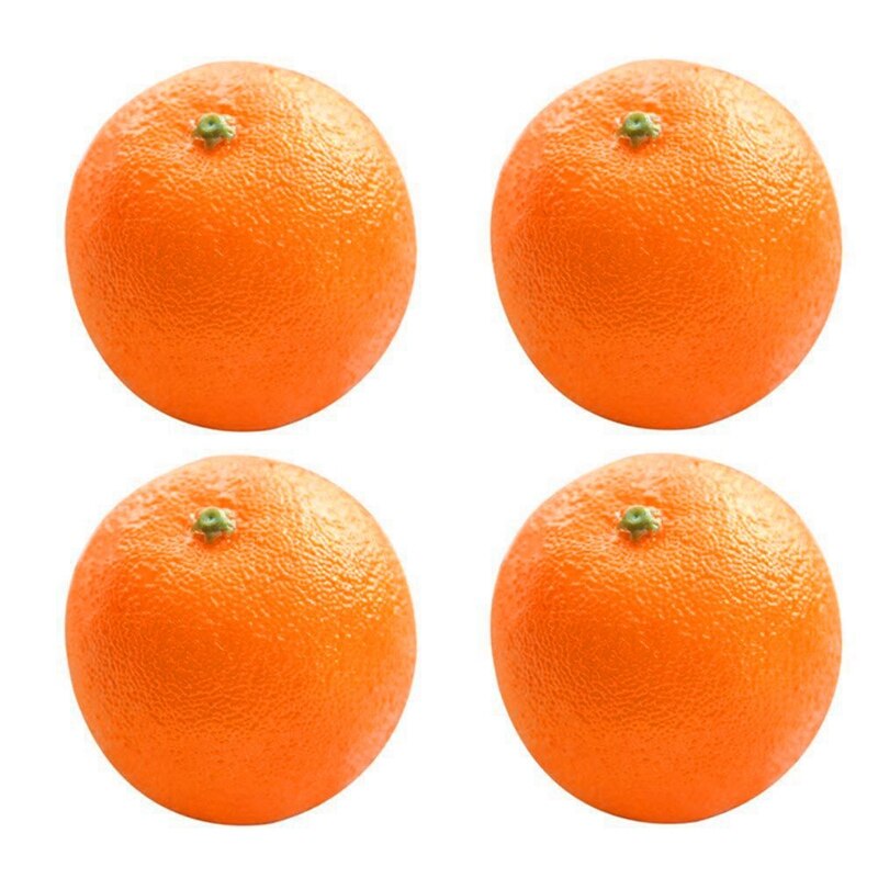 4 Stuks Foam Simulatie Oranje Fruit & 8 Stuks Kunstmatige Nep Citroenen Limoenen Fruit Geel + Groen