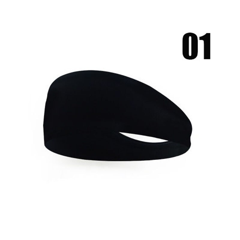Banda elástica para el sudor para hombre, banda para la cabeza elástica para deportes al aire libre, tenis, Yoga, gimnasio, banda para el sudor: GY-Black