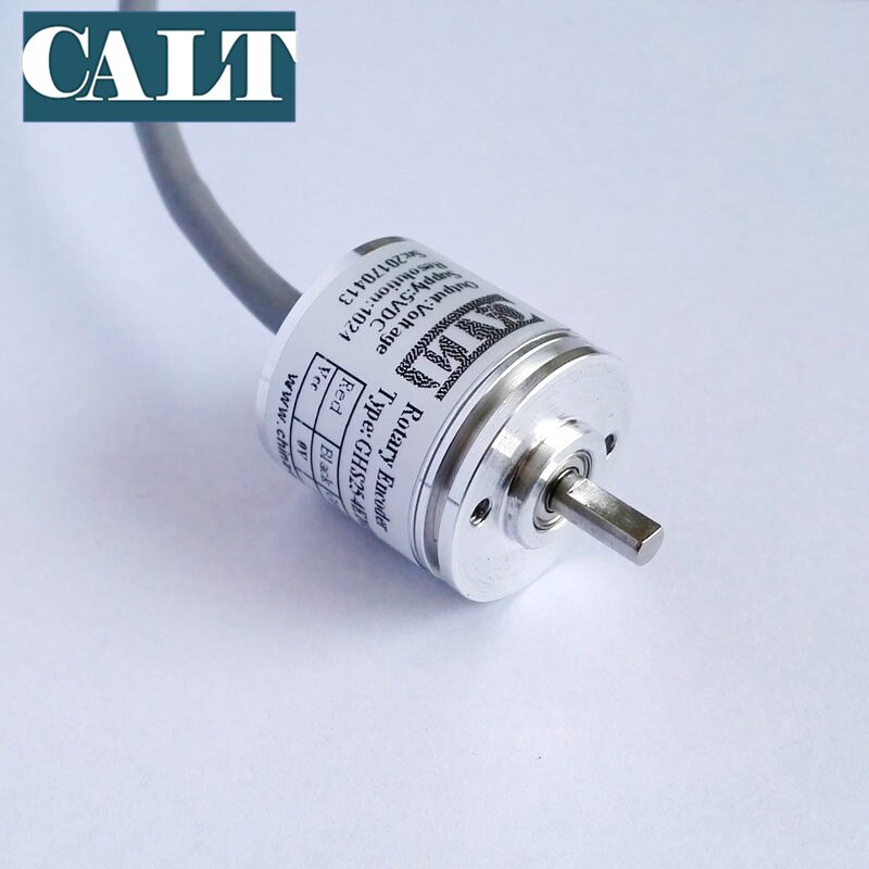 CALT GHS25 mini digital optical rotary encoder solid shaft npn output incremental angle encoder
