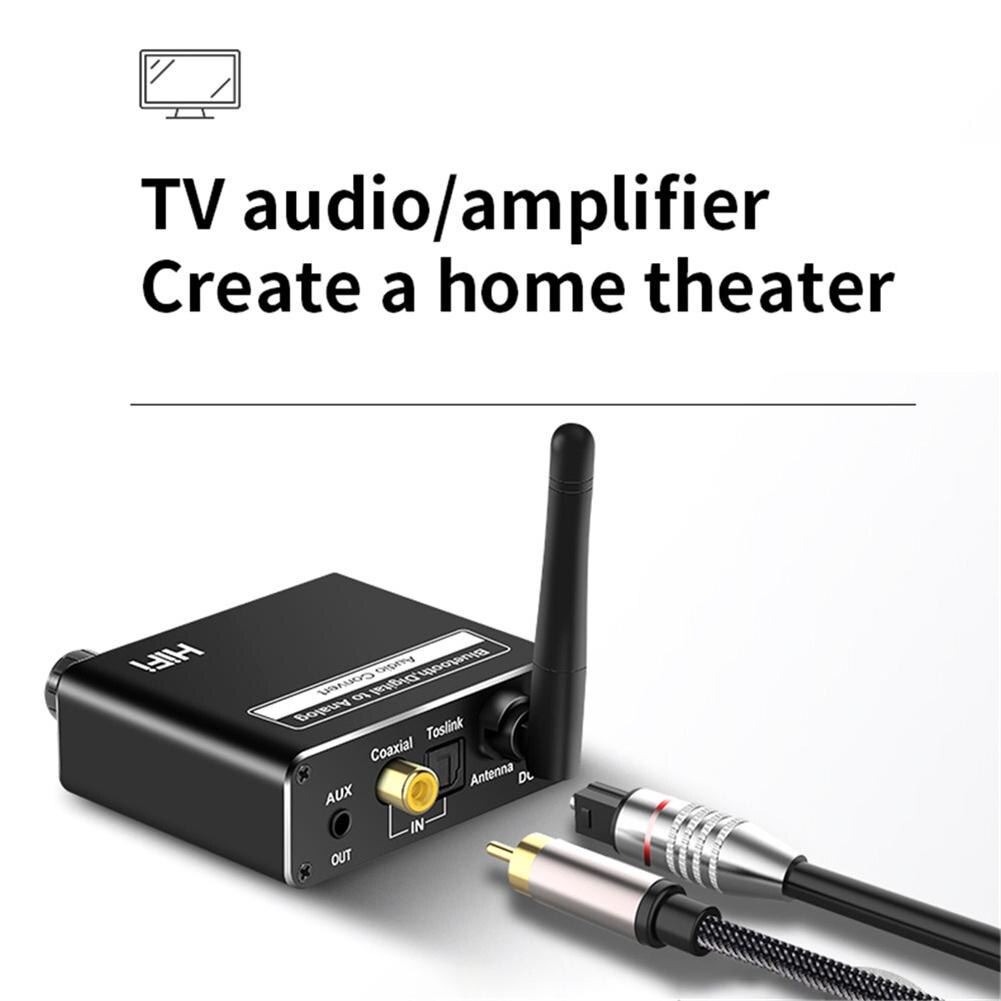 192KHz Digital to Analog Bluetooth Audio Converter USB 3.5 Jack RCA DAC Spdif Amplifier Decoder Optical Coaxial For Headphone
