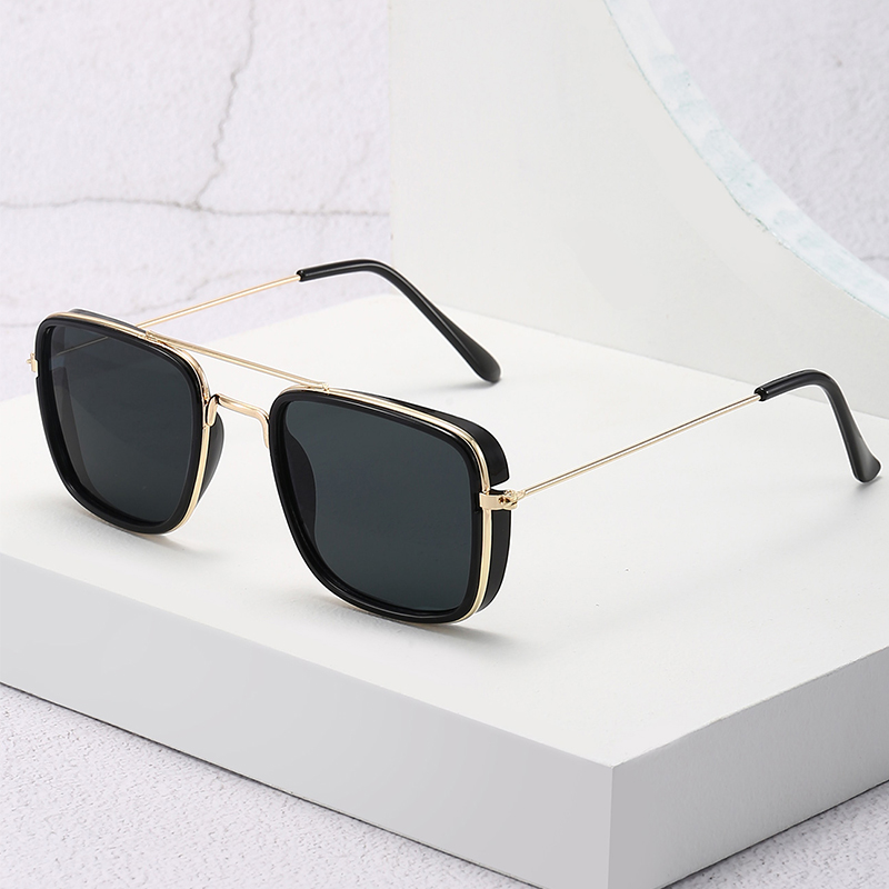 Sunglasses European and American Metal Small Square Frame Korean Version Glasses Retro Square Sunglasses UV Protection