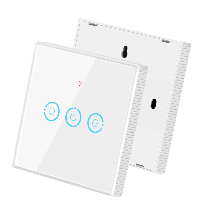 RF433Mhz Wireless Touch Switch Smart Home trasmettitore pulsante 1/2/3 Gang Led Lights pannello in vetro Wall funziona con 433Mhz