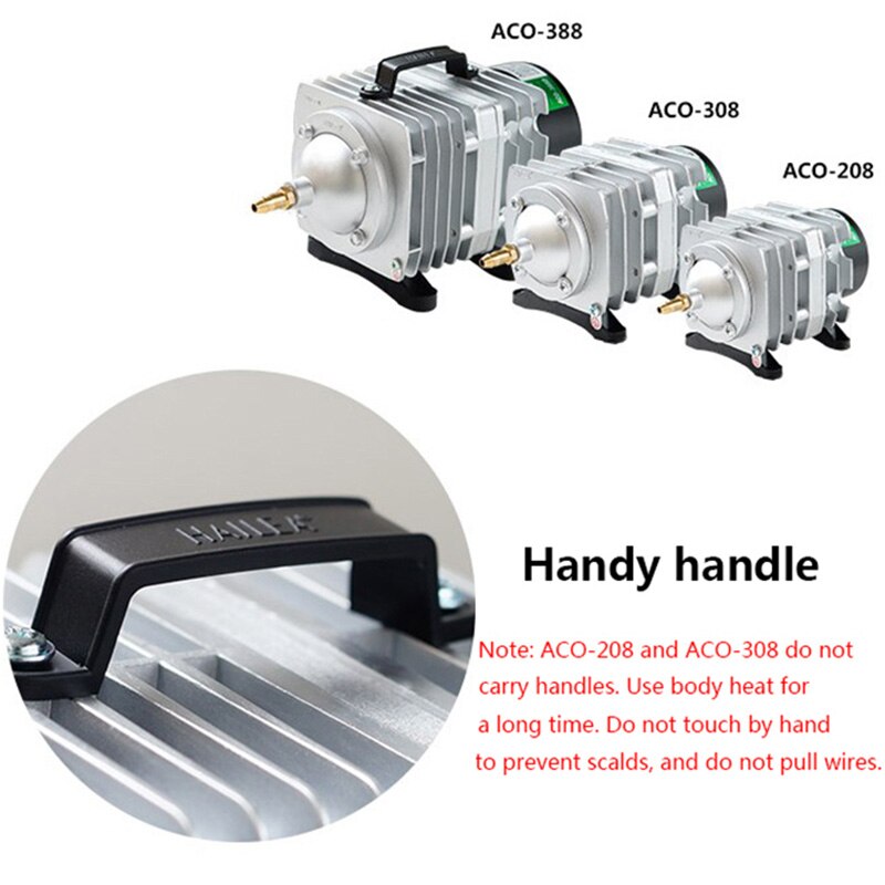 Bomba eletromagnética de alta potência, 220v, hailea, ac, lagoa, oxigênio, compressor de bomba, aerador de ar, ACO-208 308 318