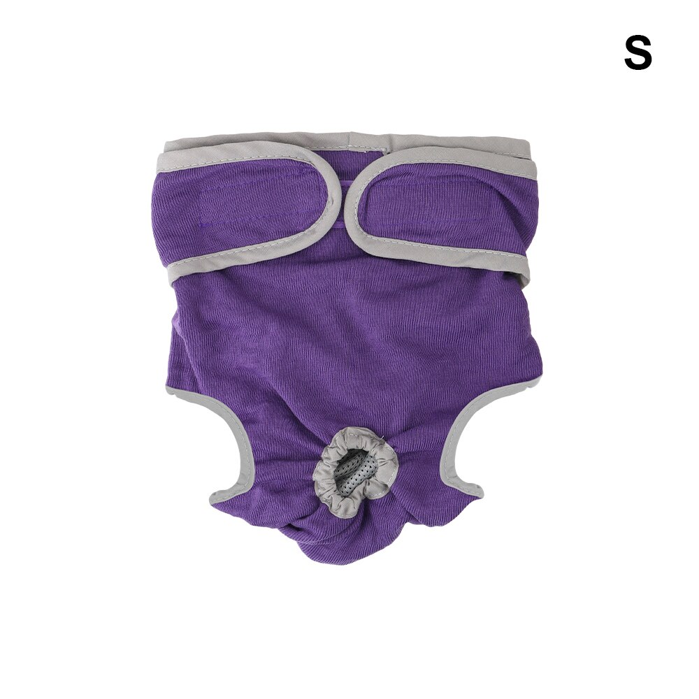 Couche pour chiot de petite taille moyenne, culotte pour chien féminin, sous-vêtements pour animaux de compagnie, fournitures physiologiques, pantalons: Purple (S)