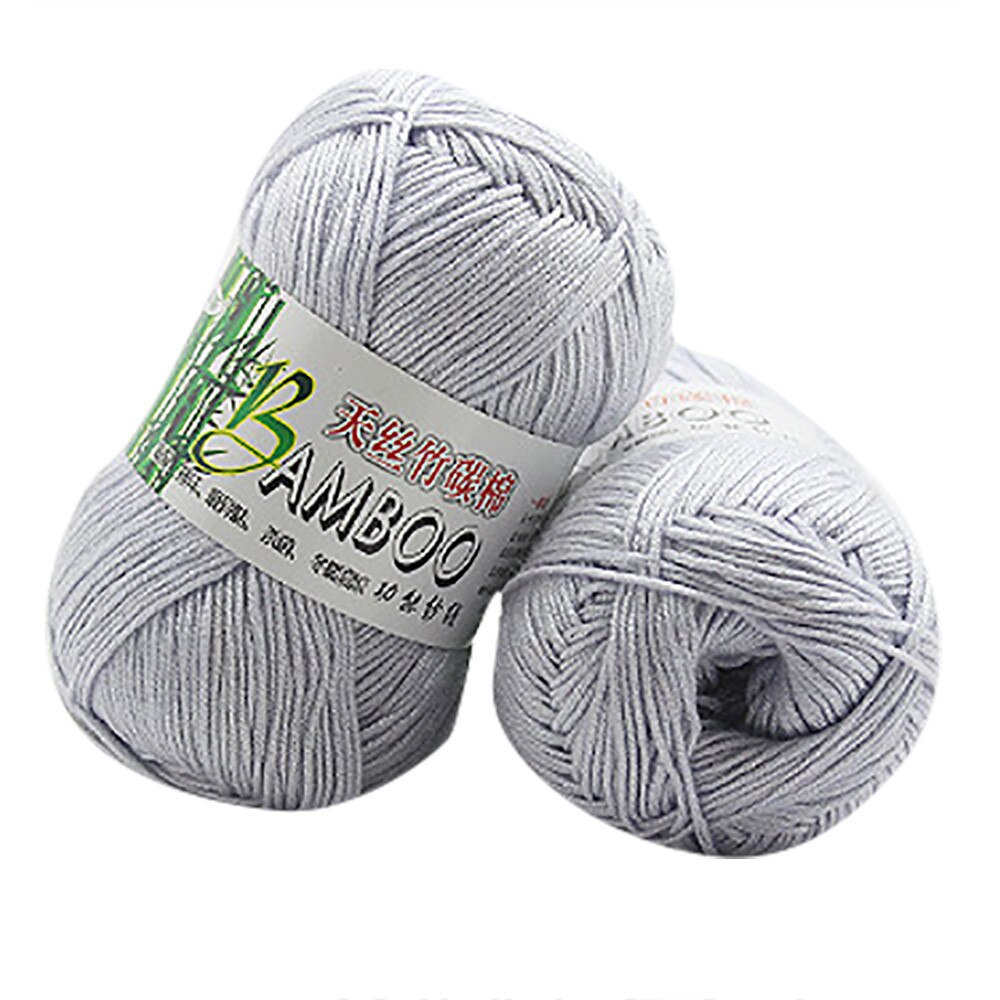 Tricot 30 # 100% coton de bambou, laine à tricoter, Crochet naturel doux, fil de 50g, pour tricoter maison, laine faite à la main: F