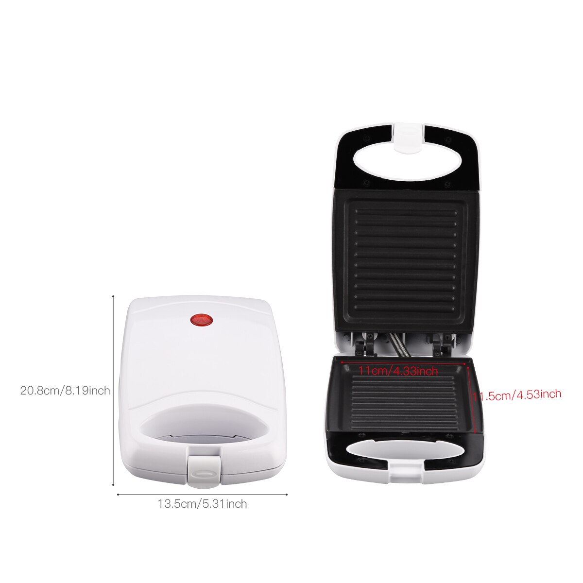 Mini tostadora para desayuno de sándwich ligera, máquina para hacer waffles de alimentos para el hogar, tostadora de calor multifunción a presión Tools50