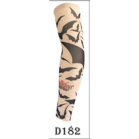 Ismuff unisex sommar utomhus solskydd solskydd skyddskod hög elasticitet andas tatuering tryck arm ärm: D182