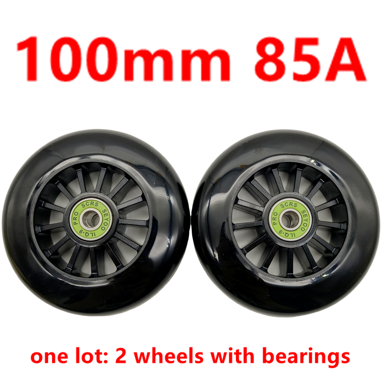 scooter accessories skate wheel scooter wheel 90mm 110mm 120mm 125mm 85a 2wheels/lot: black