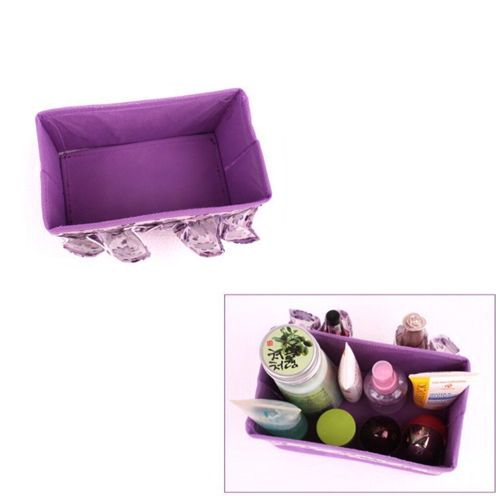 Multifunctional Folding Non-woven Make Cosmetic Storage Box Organizer Jewelry Container Bag Case )