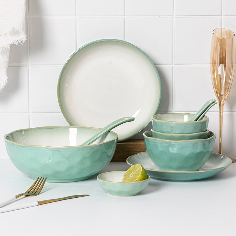 BESTonZON Modern Fruit Basket - Blue European Style Irregular Fruit Bowl For Kitchen Counter