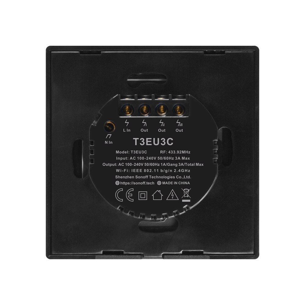 Sonoff tx  t2 t3 eu 1 2 3 -fach smart-wlan-schalter, kabelloser rf-wandschalter mit touch-timer, steuerbar über die ewelink-app, kompatibel mit alexa