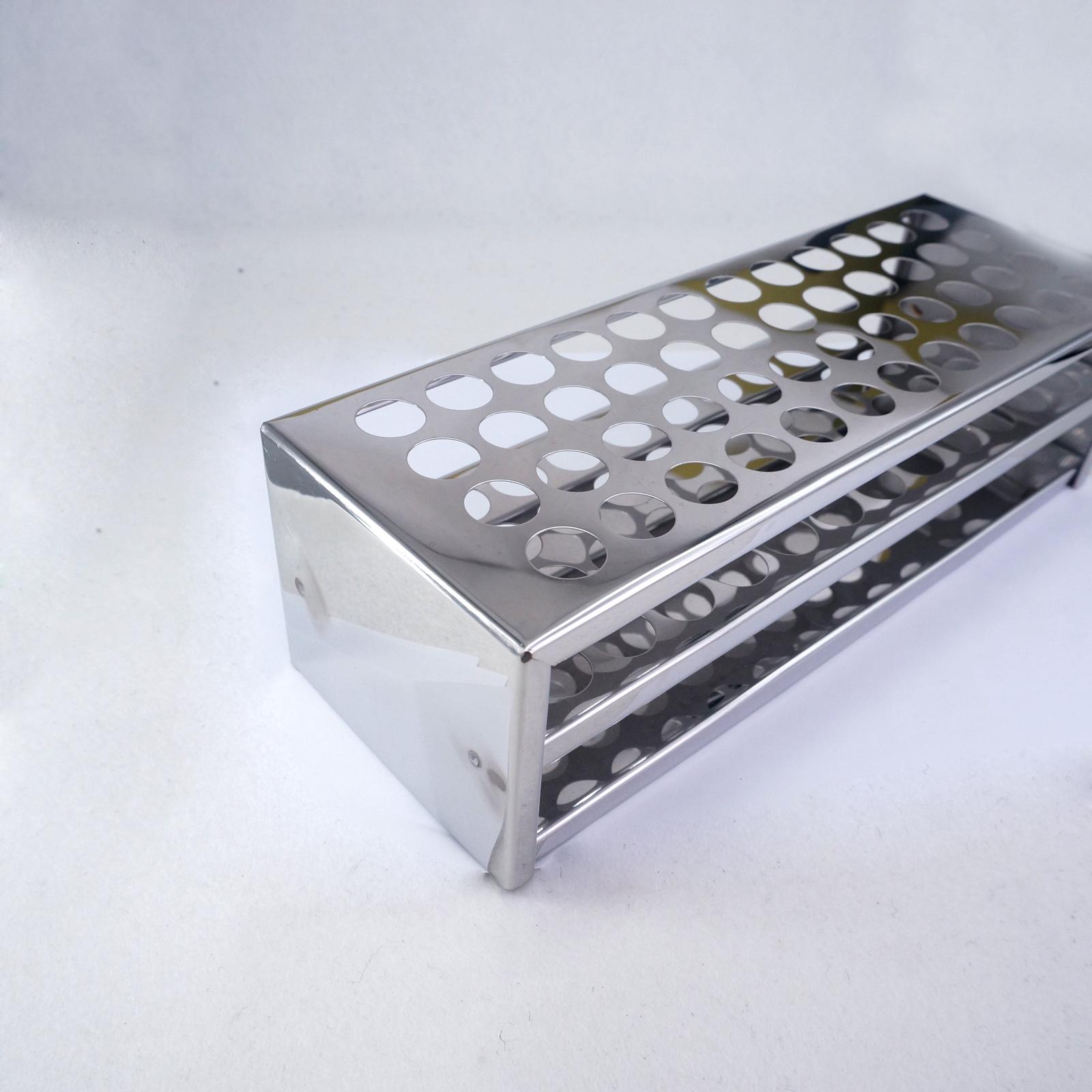 16 Mm Diam X 48 Gaten Rvs Reageerbuisrek Holder Opslag Lab Stand