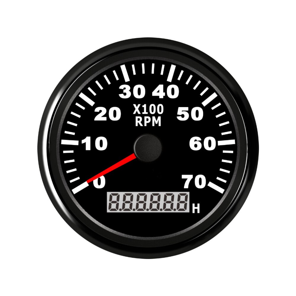 85mm Tachometer with Hourmeter Truck Car Boat Diesel Engine Tacho Meter Sensor Gauge REV Counter with Backlight M16 M18: 7K BN