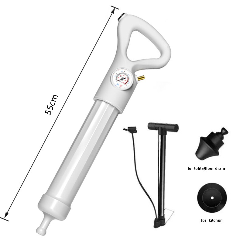 Toilet Plunger Drain Unblocker Manual Pneumatic Dredge Equipment High Pressure Air Drain Blaster For Kitchen Bathroom TN