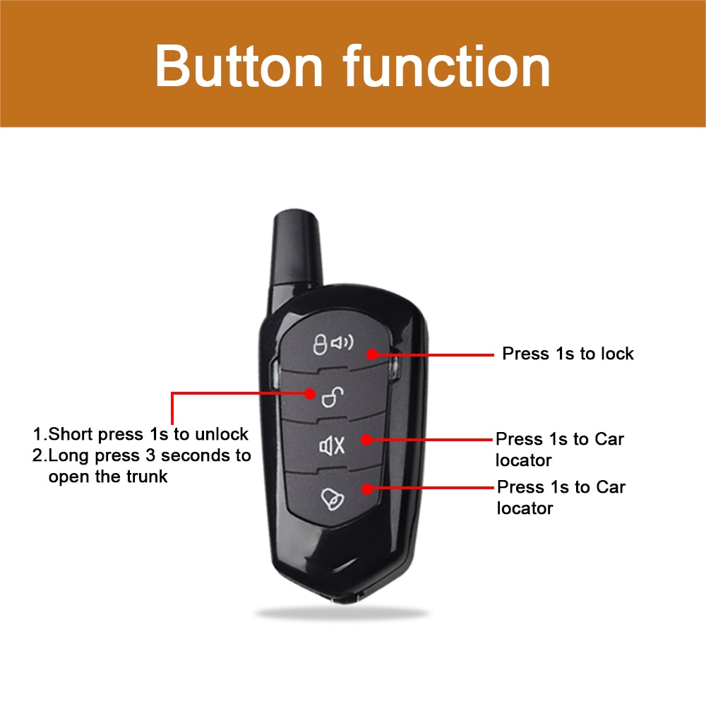 Smart Key Car Alarm System system remote Smart Mobile phone Android And IOS controls the security sensor Passive Keyless Entry