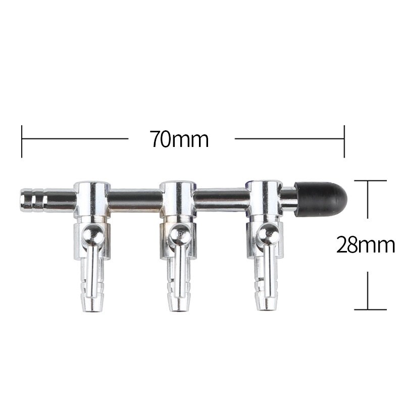 1-8 Way Aquarium Air Splitter Valve Fish Tank Air Pump Flow Splitter Distributor Pump Valve Tap Lever Control Switch Valve: 4