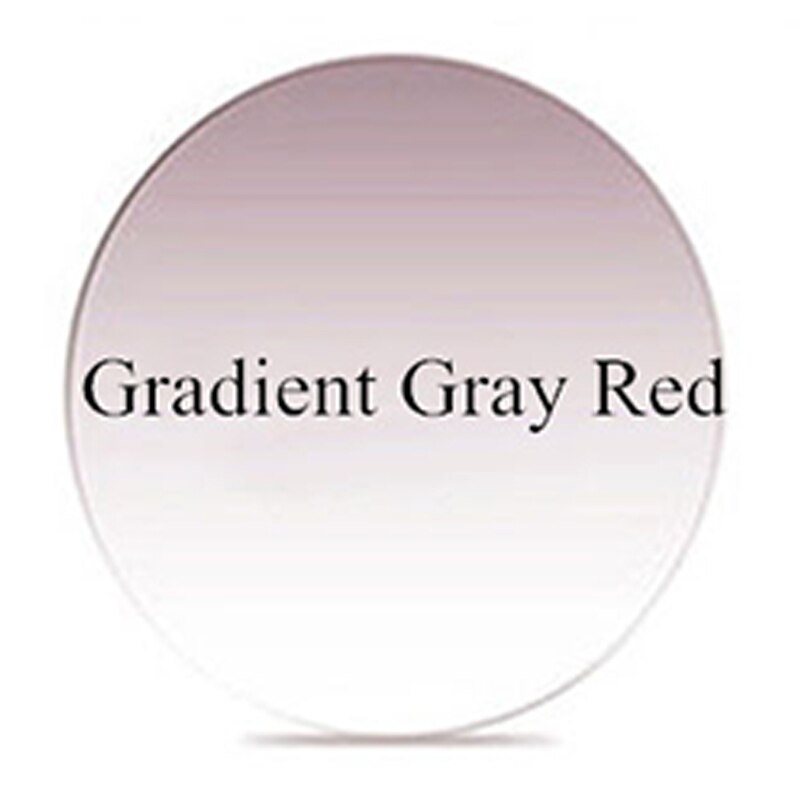 1.61 Index Single Vision Aspheric Gradient Lens Prescription Myopia Presbyopia Eye Glasses Lens Anti-Reflective UV400 RS610: Gradient Gray-Red