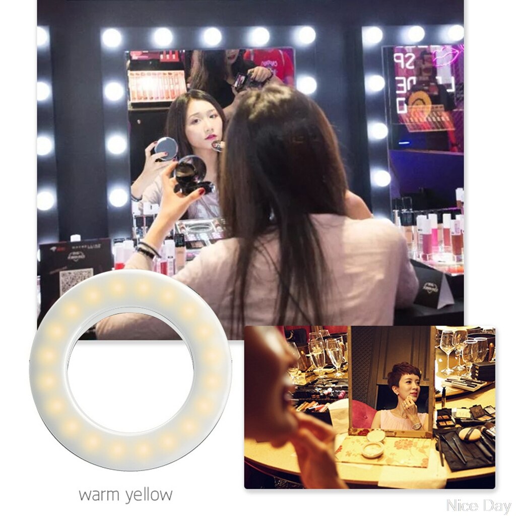 Macro And Ring Flash Light For Mobile Phone Shooting Function Live Enhanced Light Macro Photography Lighting LED Ring My12 20