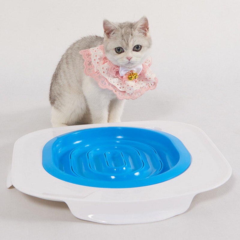 Katt toalett träningssystem kattunge toalett tränarunderlägg bekväm försvinnande tränare kattlåda alternativ