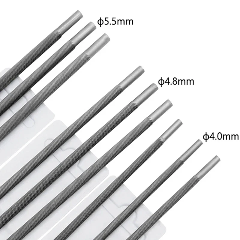 Lima de motosierra eléctrica redonda, 3 uds., 4mm/4,8mm/5,5mm, afilador de archivos, cadenas de motosierra, accesorios de herramientas manuales para carpintería