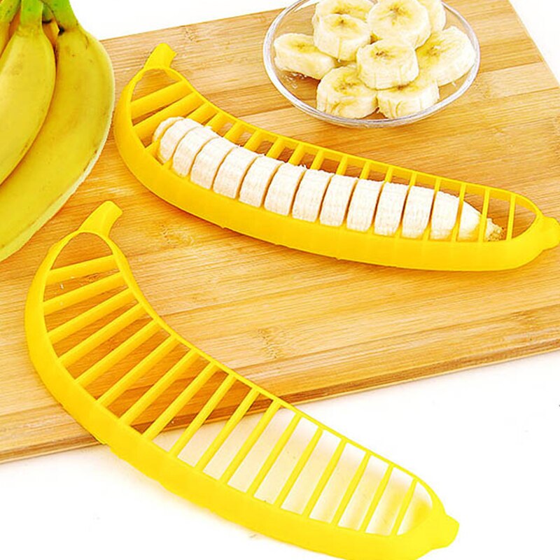 1pc keukengadgets: plastic bananensnijder, fruit- en groentesnijder, saladeworstmaker, kookgerei, keukenaccessoires