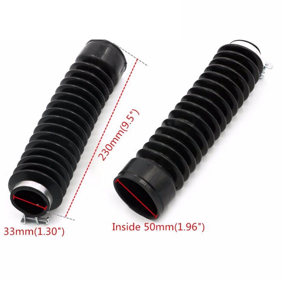 2 unids/set de la motocicleta de la horquilla delantera cubierta polainas cocodrilos de choque Protector amortiguador a prueba de polvo proteger