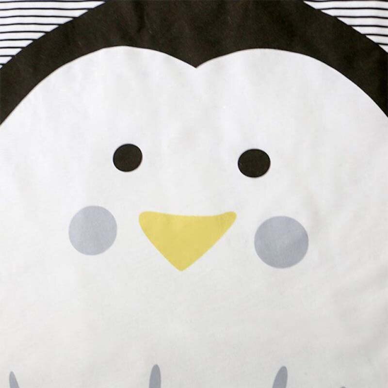 Ins baby bomuld gennemsøgningsmåtte lege tæppe pingvin runde pude komfort hjem pad børneværelse dekoration foto rekvisitter
