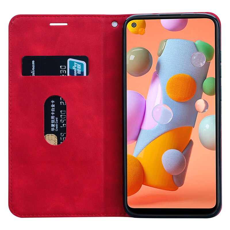 Para Samsung Galaxy A11 Case Carteira de Couro Capa Para Telefone Magnético Para Samsung A11 A 11 A115 SM-A115F Flip Case Coque Fundas