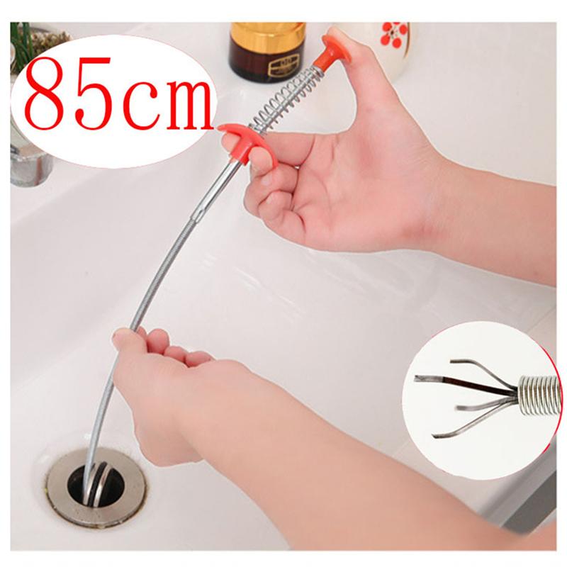 85cm- pijps baggergereedschap, buigzame, flexibele afvoerontstopper, ontstoppingsgereedschap voor gootsteen, keuken