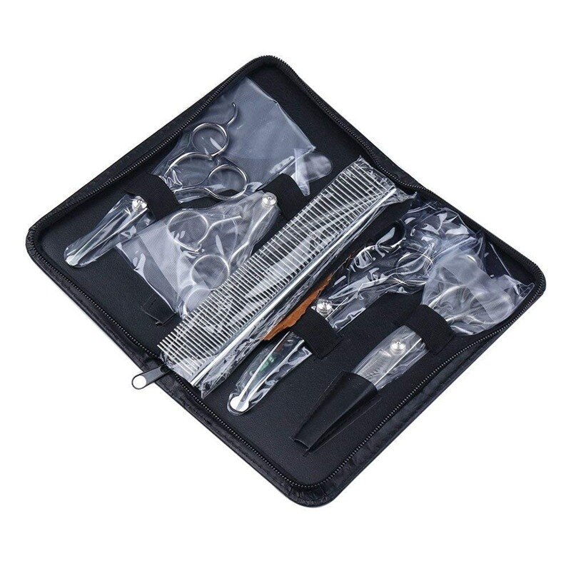 Set de tijeras de peluquería canina de acero inoxidable tijeras redondas de seguridad para gatos y animales