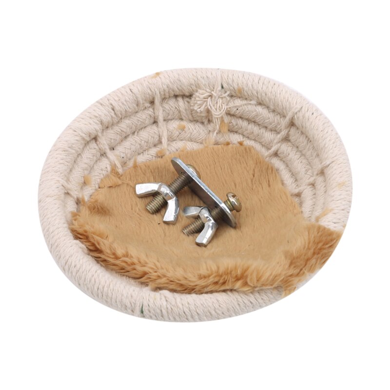 Manuel tressé corde de chanvre oiseau nid lit multi-usages artificiel pinson nid oiseau maison pour perroquet Hamster animal lit nid fournitures