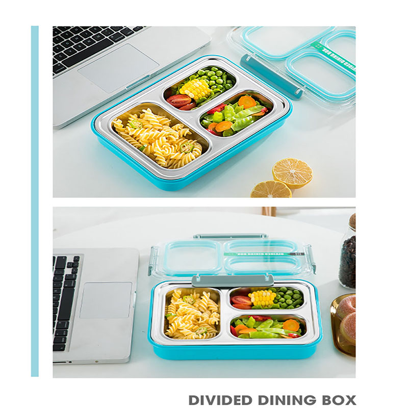 Oneup 304 Roestvrij Staal Lunchbox Compartiment Bento Box Keuken Lekvrije Voedsel Container Compartiment Student Kinderen Gebruik