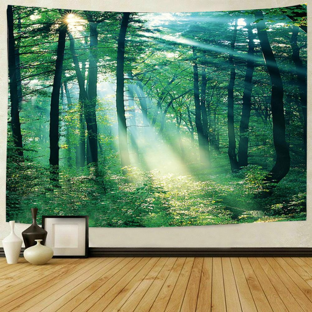 Foresta Pianta Paesaggio Arazzo Paesaggio Naturale Arazzo Mandala Coperte E plaid Parete hippy Indiano Della Boemia sospeso arredamento Copriletto C4T0
