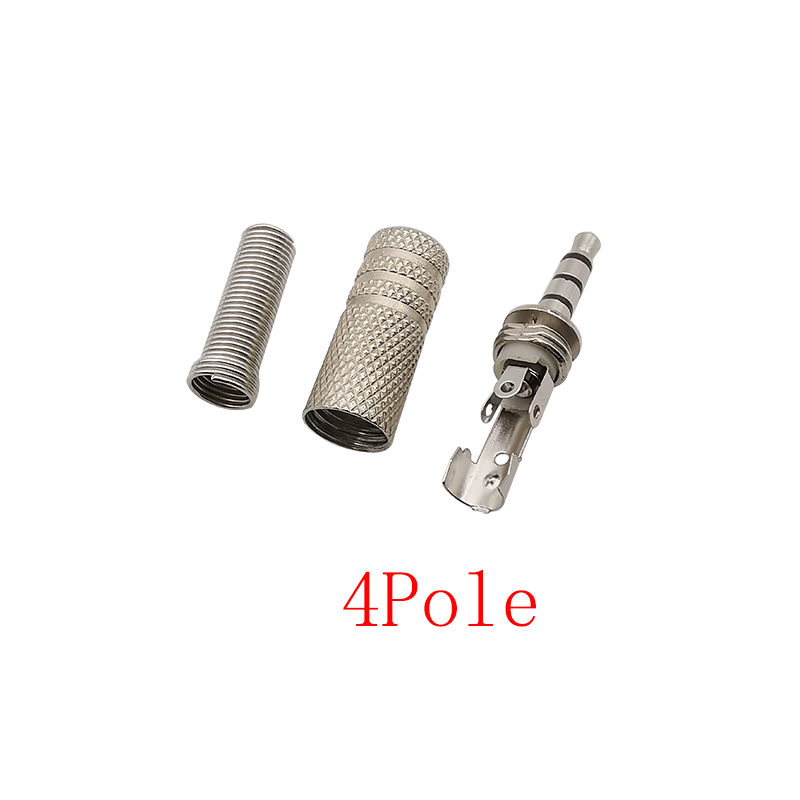 5 Stuks Metalen 3.5Mm Mannelijke Stekker 2/3/4 Polen Mono/Stereo Audio Koptelefoon Connector Jack Ts/Trs/Trrs 3.5Mm Plug Solderen Diy Reparatie