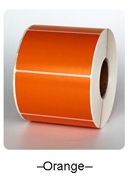 AIBIER Color Red yellow blue Thermal Label barcode Sticker 40mm Core 40x30mm-800pcs 1Roll Top Thermal Paper Adhesive Stickers: Orange color