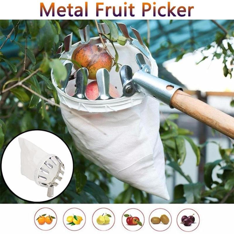 Convenient Metal Fruit Picker Orchard Gardening Outdoor Apple Peach Tree Picking Horticultural Garden Picking Tool