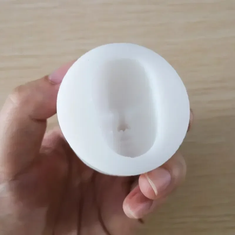 1 Uds. Herramientas de molde de silicona de arcilla suave forma de pan al vapor 3D cara de bebé molde Universal para pastel de Fondant 3 tipos tamaño grande medio pequeño