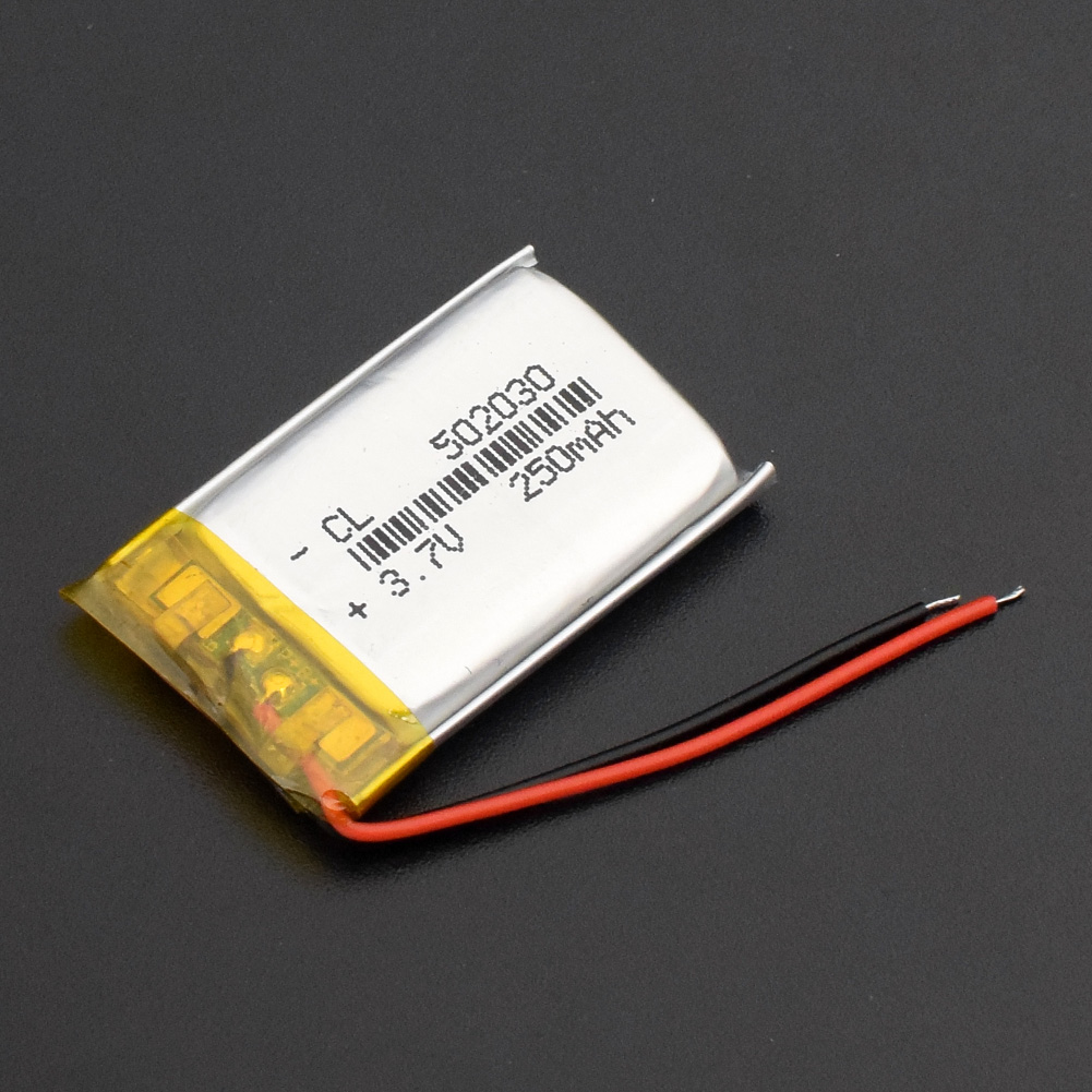 1/2/4 Pieces Portable 250mah Rechargeable Li-Po Battery 3.7v 502030 GPS MP3 MP4 Bluetooth Speakers Headsets Pos PDA Battery: 1 piece