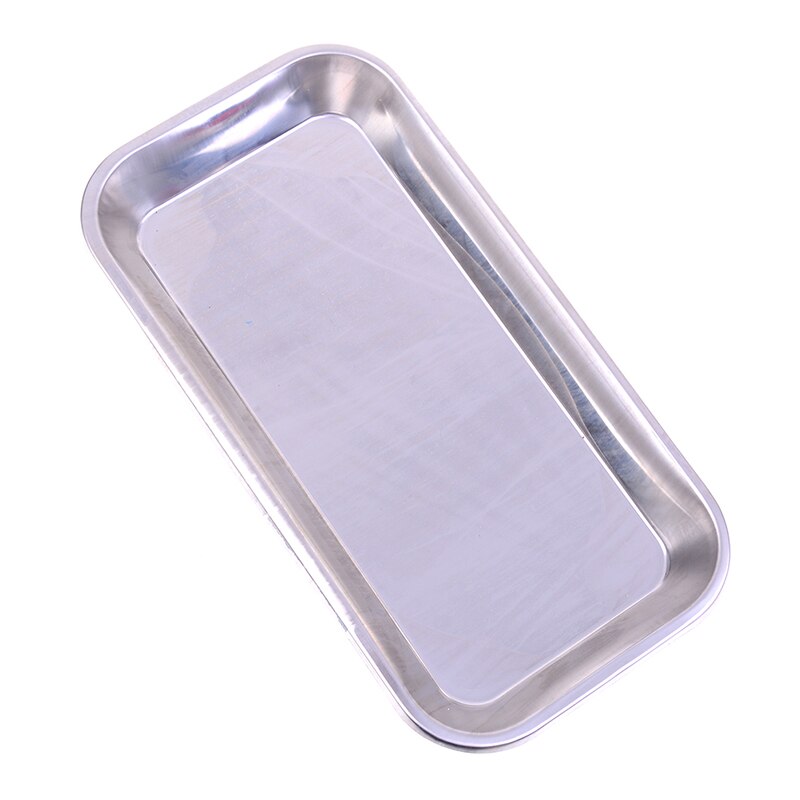 Bandeja quirúrgica de acero inoxidable, bandeja Dental cómoda y útil, para instrumentos de laboratorio, almacenamiento, 1 Uds.