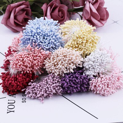 GORGECRAFT 1600 stuks melkwitte bloem meeldraden dubbele koppen handgemaakte bloem meeldraden stamper kunstmatige parelmoer bloemen stuifmeel meeldraden voor bloem maken scrapbook decoratie handwerk