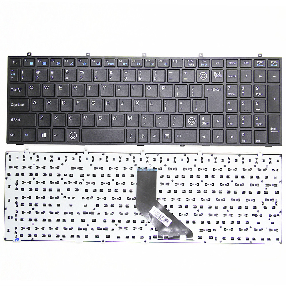 US English Laptop Keyboard Original For Clevo W350 W670 W370ET W37S0 W670SC CW355ST Backlit Keyboard MP-13H83USJ4309: NO Backlit BIG ENTER