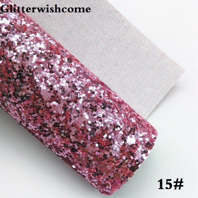 Glitterwishcome 30 x 134cm mini rullavinyyli jousille, paksu glitter nahkakangasvinyyli yhteensopivalla pohjalla jousille , gm078: 15